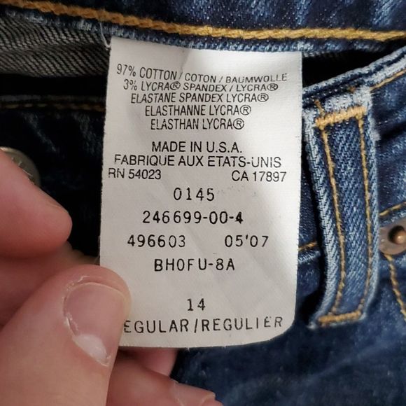 GAP dark wash 32x31 stretch size 14 boot cut jeans - Picture 7 of 8